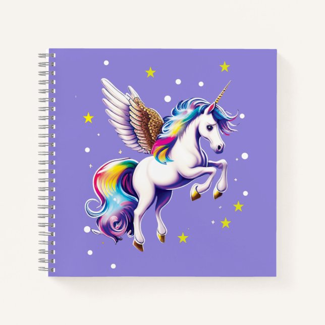 Magical Rainbow Unicorn Notebook (Front)