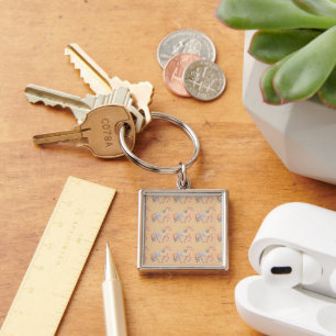 Magical Rainbow Unicorn Personalised Key Ring
