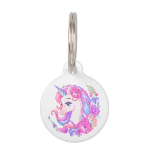 Magical Rainbow Unicorn  Personalised  Pet Tag