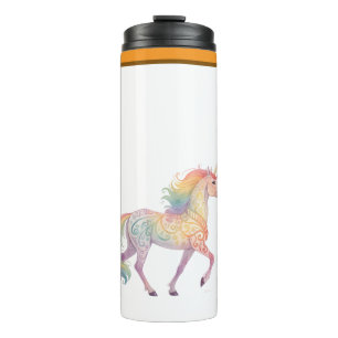 Magical Rainbow Unicorn Personalised Thermal Tumbler