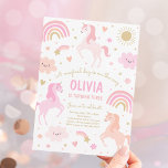 Magical Rainbow Unicorn Pink Pastel Birthday Party Invitation<br><div class="desc">Magical Rainbow Unicorn Pink Pastel Birthday Party Invitation 
All designs are © PIXEL PERFECTION PARTY LTD</div>