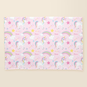 Magical Rainbow Unicorn Pink Personalized Pillowcase