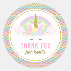 Magical Rainbow Unicorn Stickers