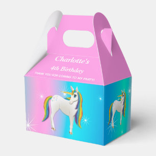 Magical Rainbow Unicorn with sparkling stars Favou Favour Box