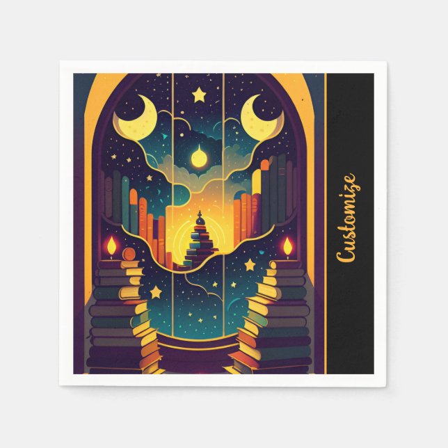 Magical Realm Of Books Napkin (Front)