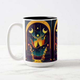 Magical Realm Of Books Two-Tone Coffee Mug