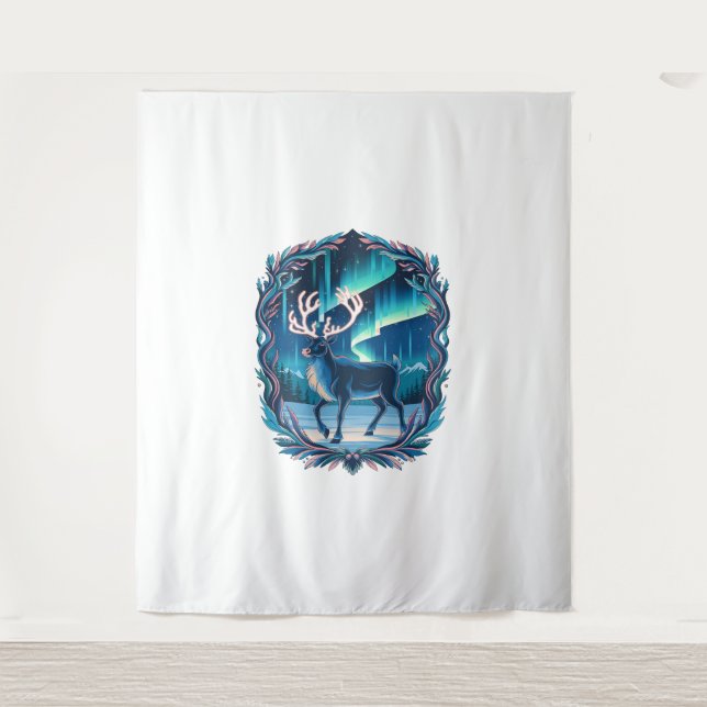 Magical Reindeer Glow Tapestry (Front)