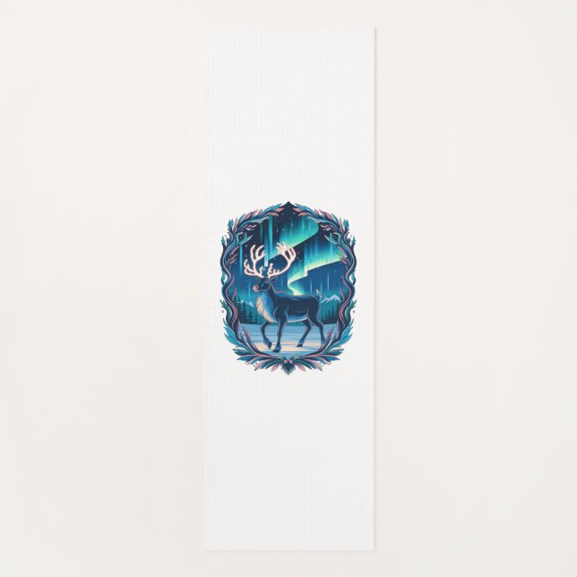 Magical Reindeer Glow Yoga Mat (Front)