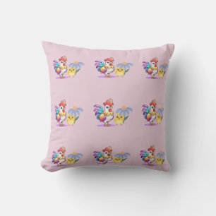 Magical Rooster Outdoor Throw Pillow