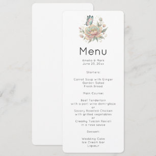 Magical Rose and Butterfly Pastel Colours Invitation