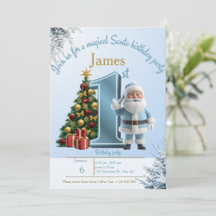 Magical Santa Birthday Invitation – 1st Birthday