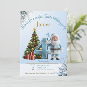 Magical Santa Birthday Invitation – 4th Birthday