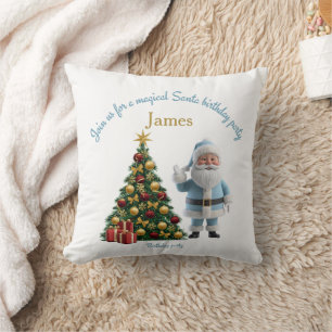 Magical Santa Birthday Invitation  Cushion