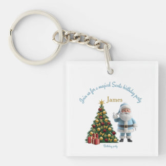 Magical Santa Birthday Invitation  Key Ring
