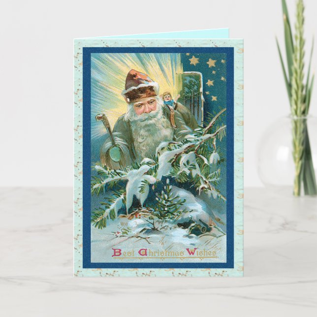 Magical Santa Claus Christmas Card (Front)