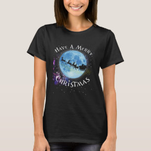 Magical Santa Claus Reindeer Sleigh Ride Christmas T-Shirt