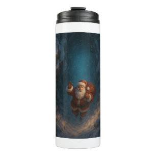 Magical Santa Rising from Snowy Canyon Thermal Tumbler