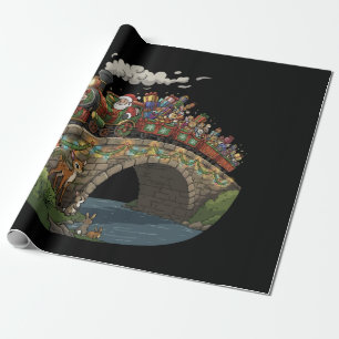 Magical Santa's Christmas Express Train & Woodland Wrapping Paper