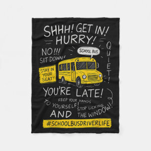 Magical School Bus Driver Last Day Of School Bus D Fleece Blanket