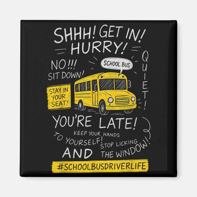 Magical School Bus Driver Last Day Of School Bus D Magnet (Front)
