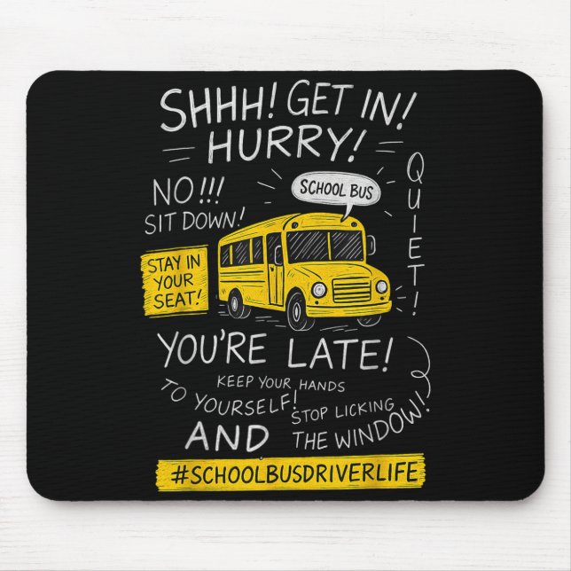 Magical School Bus Driver Last Day Of School Bus D Mouse Pad (Front)