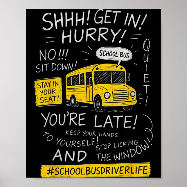Magical School Bus Driver Last Day Of School Bus D Poster (Front)