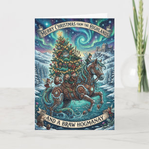 Magical Scottish Christmas Tree Card