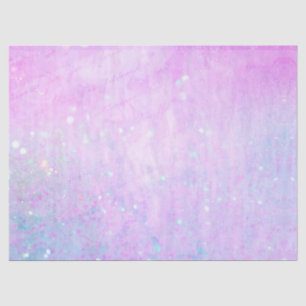 Magical Script Decoupage Purple Pink Faux Glitter Tissue Paper