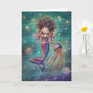 Magical Sea Cute Fantasy Art by Molly Harrison Card