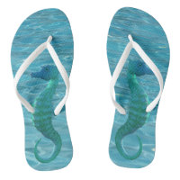 Magical Sea Horse Ocean Flip Flops