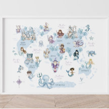 Magical Sea World, Mermaids, Knights, World Map
