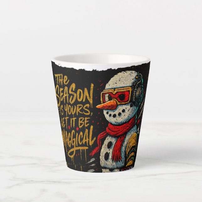 Magical Season Snow-Bro Latte Mug Funky Christmas  (Front)