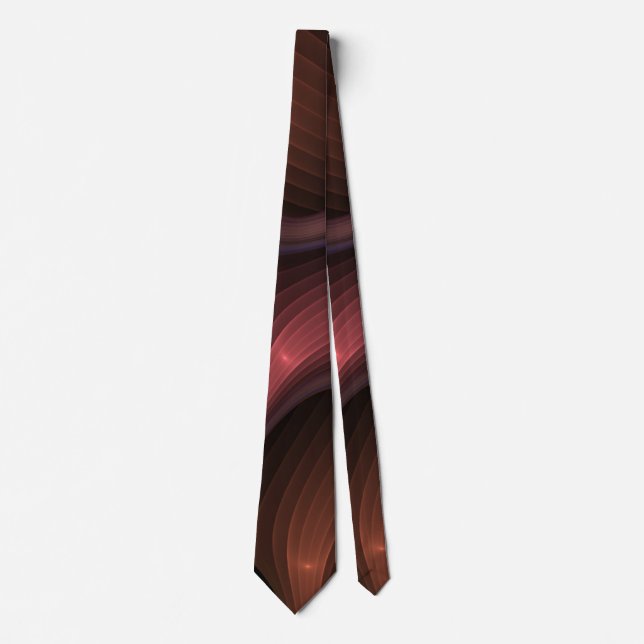 Magical Shiny Abstract Striped Colorful Fractal Tie (Front)