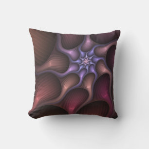 Magical Shiny Abstract Striped Colourful Fractal Cushion