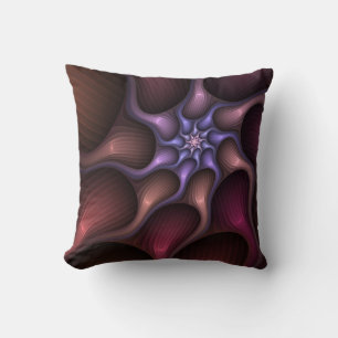 Magical Shiny Abstract Striped Colourful Fractal Cushion