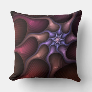 Magical Shiny Abstract Striped Colourful Fractal Cushion
