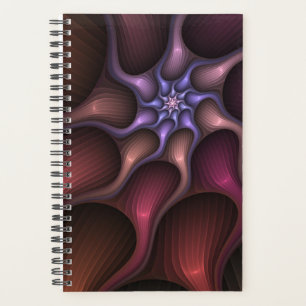 Magical Shiny Abstract Striped Colourful Fractal Planner