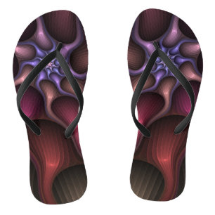 Magical Shiny Abstract Striped Colourful Fractal Thongs