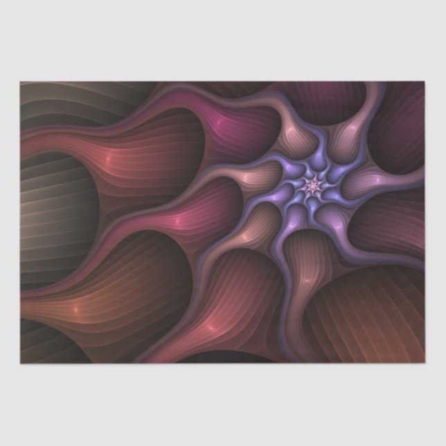 Magical Shiny Abstract Striped Colourful Fractal Tissue Paper (Front)