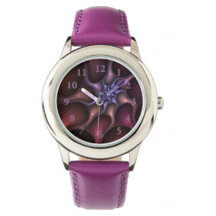 Magical Shiny Abstract Striped Colourful Fractal Watch