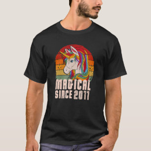 Magical Since 2011 Vintage Unicorn Birthday T-Shirt