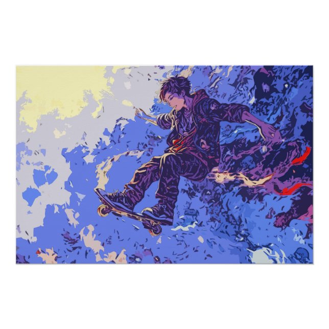 Magical Skateboard Ride - Skateboarder Poster (Front)