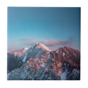 Magical sky above mountain Storžič, Slovenia Ceramic Tile