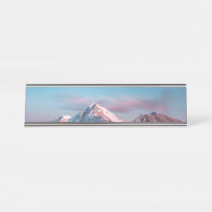 Magical sky above mountain Storžič, Slovenia Desk Name Plate