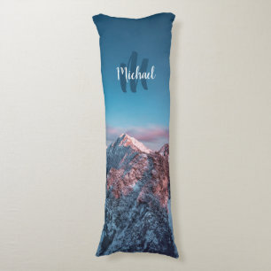 Magical sky monogram mountain Storžič Slovenia Body Cushion