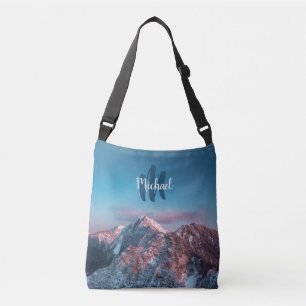 Magical sky monogram mountain Storžič Slovenia Crossbody Bag