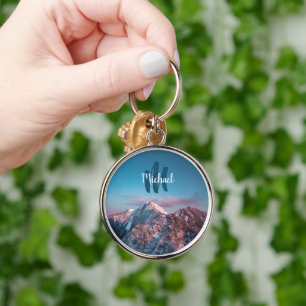 Magical sky monogram mountain Storžič Slovenia Key Ring
