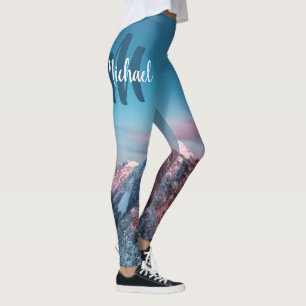 Magical sky monogram mountain Storžič Slovenia Leggings