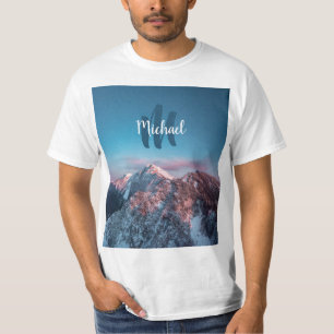Magical sky monogram mountain Storžič Slovenia T-Shirt
