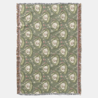Magical Sleeping Bunny & Fairies in the Forest Throw Blanket